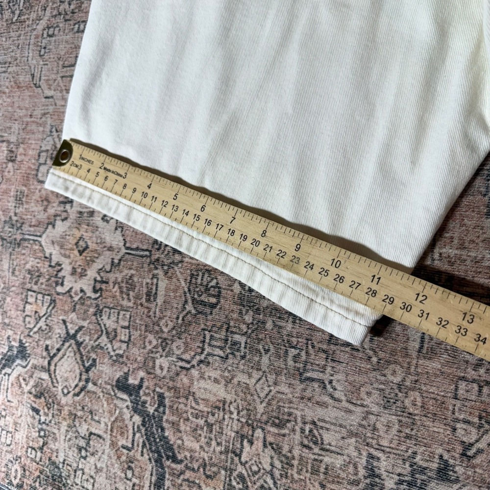 Rare 90s Levi's Sample Garment‎ Shorts White Denim USA Made Men's 32 Scovill Zip - Picture 5 of 10